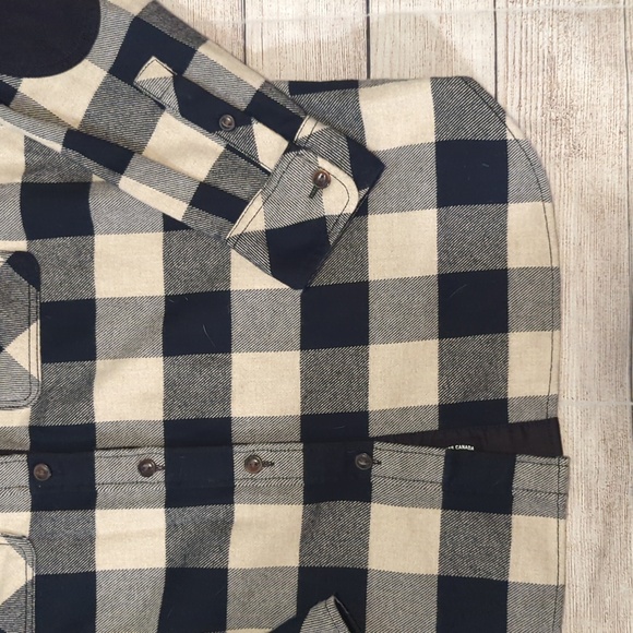 Roots Size Small Park Plaid Flannel Button Up Shirt - Picture 4 of 5